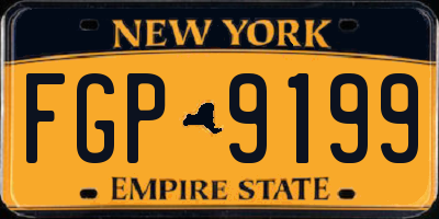 NY license plate FGP9199