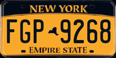 NY license plate FGP9268