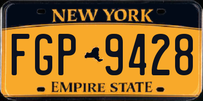 NY license plate FGP9428