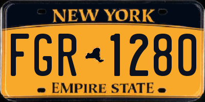 NY license plate FGR1280