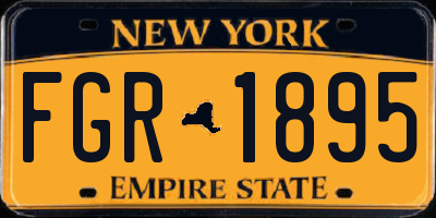 NY license plate FGR1895
