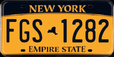 NY license plate FGS1282