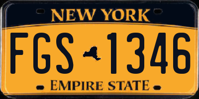 NY license plate FGS1346