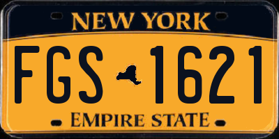 NY license plate FGS1621