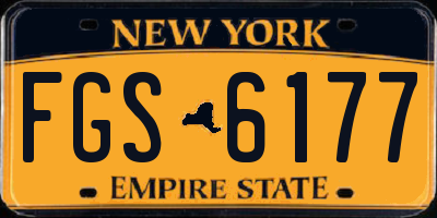NY license plate FGS6177