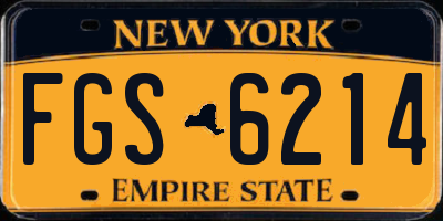 NY license plate FGS6214