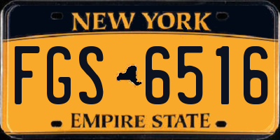 NY license plate FGS6516
