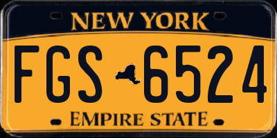 NY license plate FGS6524