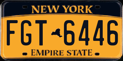 NY license plate FGT6446