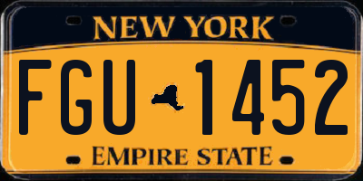 NY license plate FGU1452