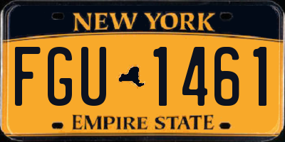 NY license plate FGU1461