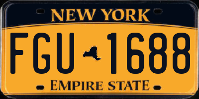 NY license plate FGU1688