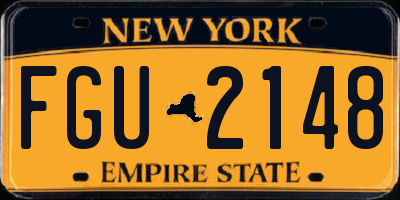 NY license plate FGU2148