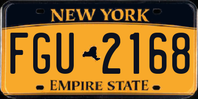 NY license plate FGU2168