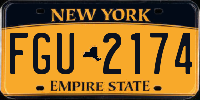 NY license plate FGU2174