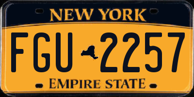 NY license plate FGU2257
