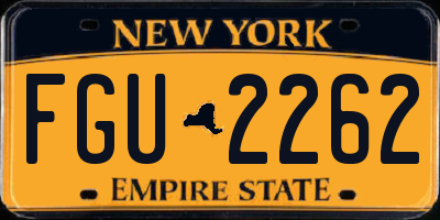 NY license plate FGU2262