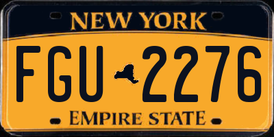 NY license plate FGU2276