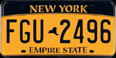 NY license plate FGU2496