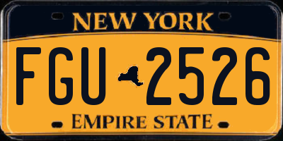 NY license plate FGU2526