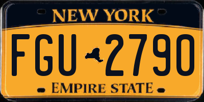 NY license plate FGU2790
