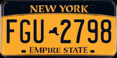 NY license plate FGU2798