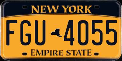 NY license plate FGU4055