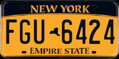 NY license plate FGU6424