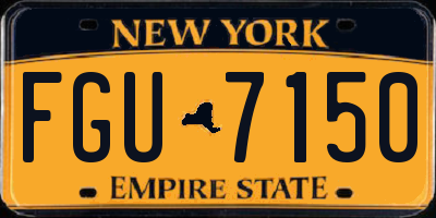 NY license plate FGU7150