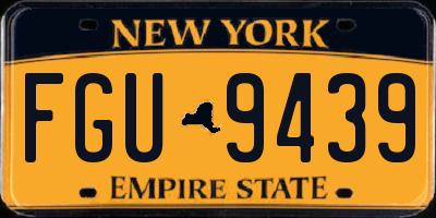NY license plate FGU9439