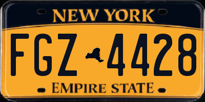 NY license plate FGZ4428