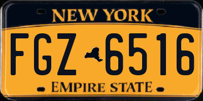 NY license plate FGZ6516
