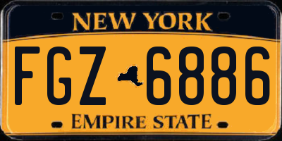 NY license plate FGZ6886