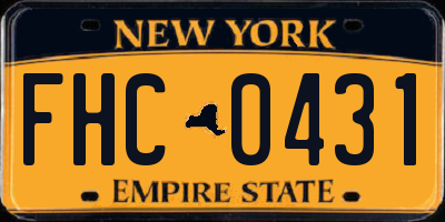 NY license plate FHC0431