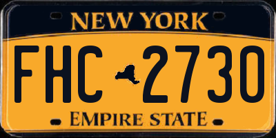 NY license plate FHC2730