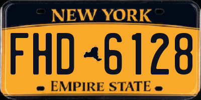 NY license plate FHD6128