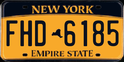 NY license plate FHD6185