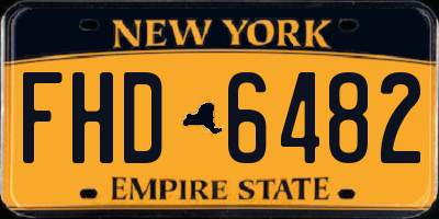 NY license plate FHD6482