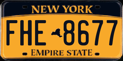 NY license plate FHE8677