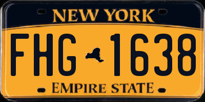 NY license plate FHG1638