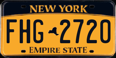 NY license plate FHG2720
