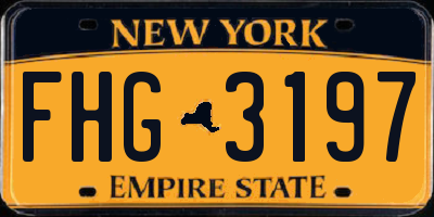 NY license plate FHG3197