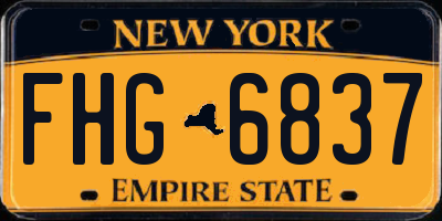 NY license plate FHG6837