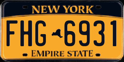 NY license plate FHG6931