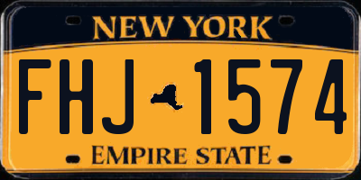 NY license plate FHJ1574