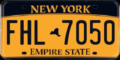 NY license plate FHL7050