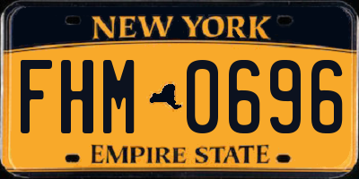 NY license plate FHM0696
