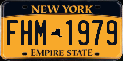 NY license plate FHM1979