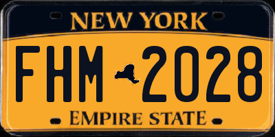 NY license plate FHM2028