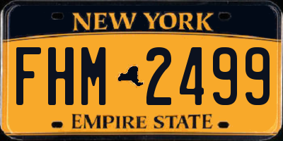 NY license plate FHM2499